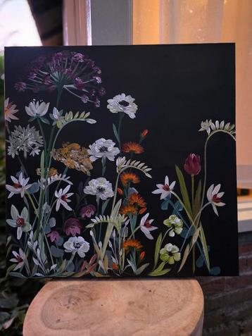 Handgeschilderd schilderij - Veld bloemen beschikbaar voor biedingen