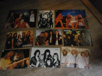 9 mooie posters Rockbands jaren 80  oa iron maiden, extreme beschikbaar voor biedingen