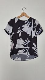 Blouse/t-shirt met bloemenprint (merk: H&M)., Maat 34 (XS) of kleiner, Blauw, H&M, Zo goed als nieuw