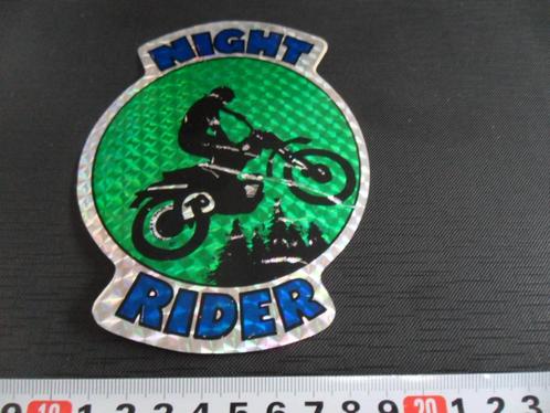 sticker strip iriserend night rider motor cross motocross, Verzamelen, Stickers, Zo goed als nieuw, Bedrijf of Vereniging, Ophalen