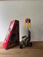 Schylling blikken olifant op fiets – met doos, opwindbaar, Antiek en Kunst, Antiek | Speelgoed, Ophalen of Verzenden