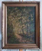 Eskel Wallin (XXe ) - Bospad - Paneel - 1950, Antiek en Kunst, Ophalen of Verzenden