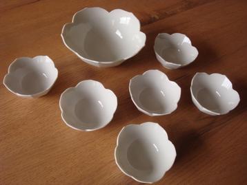 Set lotusschalen vintage pindastel schalen schaaltjes beschikbaar voor biedingen