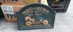 Vintage Renault Paris-Vienna Reclamebord, Ophalen of Verzenden