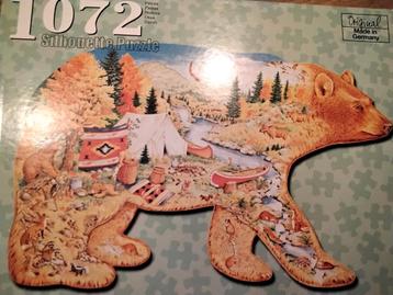 Silhouette shaped contour puzzel 1000stukjes compleet  beschikbaar voor biedingen