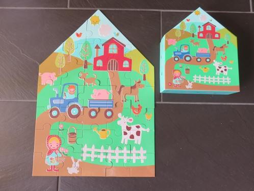 Puzzel 30 stukjes boerderij, compleet, Kinderen en Baby's, Speelgoed | Kinderpuzzels, Gebruikt, 4 tot 6 jaar, 10 tot 50 stukjes