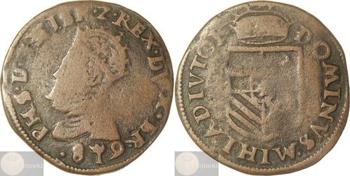's Hertogenbosch - Oord of Liard 1589 Philips II, Postzegels en Munten, Munten | Nederland, Losse munt, Overige waardes, Vóór koninkrijk