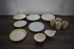 Fris Edam Huizen Regout pastel roze blauw geel servies delen, Ophalen of Verzenden, Zo goed als nieuw, Overige stijlen, Bord(en)
