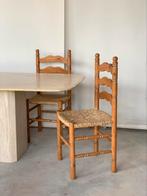 Scandinavische eetkamerstoelen | Set van vier, Huis en Inrichting, Stoelen, Ophalen of Verzenden, Bruin, Hout, Vier