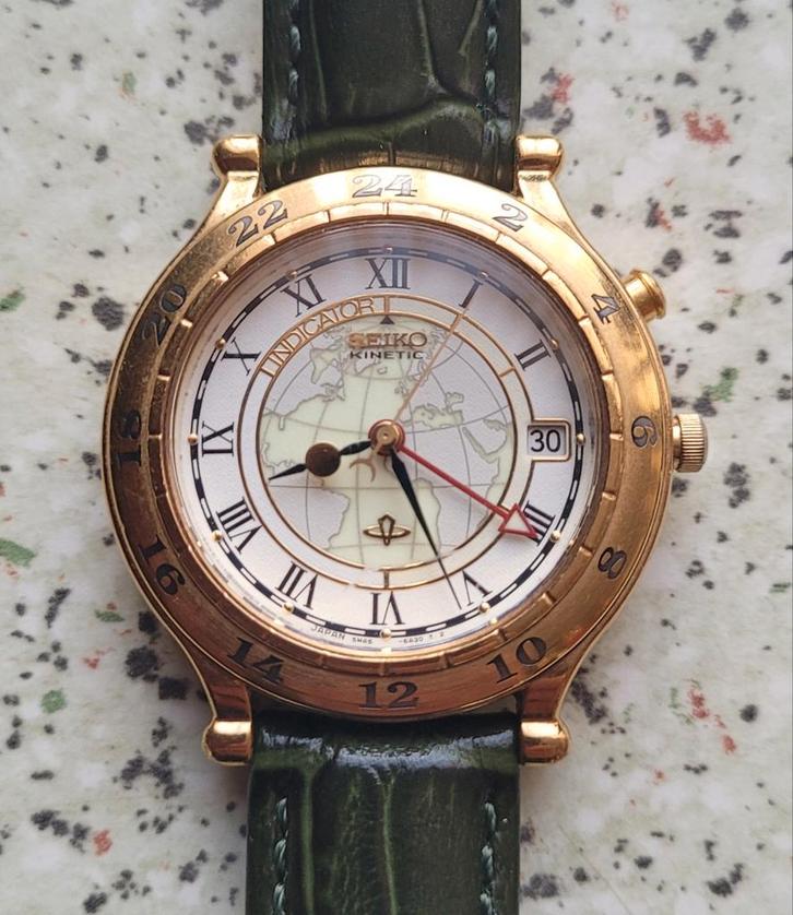 Seiko Kinetic - Age of Discovery, Sieraden, Tassen en Uiterlijk, Horloges | Heren, Zo goed als nieuw, Polshorloge, Seiko, Staal