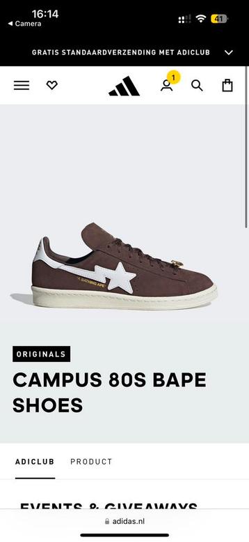 Adidas Campus 80’s Bape sneakers beschikbaar voor biedingen