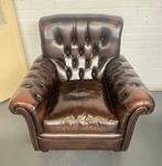 Fauteuil (Chesterfield model), Ophalen, Gebruikt, Minder dan 75 cm, Leer