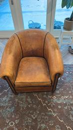 Clubfauteuil 3 stuks. Schapenleer., Ophalen