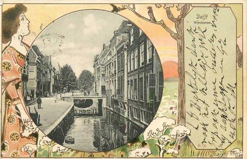(300-443-021) Delft Wijnhaven, Verzamelen, Ansichtkaarten | Nederland, Zuid-Holland, Verzenden