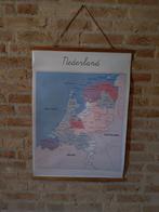 Oude Schoolkaart Nederland, Antiek en Kunst, Ophalen of Verzenden, Aardrijkskunde