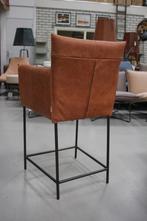 2 luxe barstoelen Forward Jess design leer camel armleuning, 2 krukken, 60 tot 90 cm, Metaal, Zo goed als nieuw