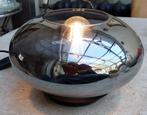 Metallic look glazen tafellamp, Ophalen, Gebruikt, Glas, Minder dan 50 cm