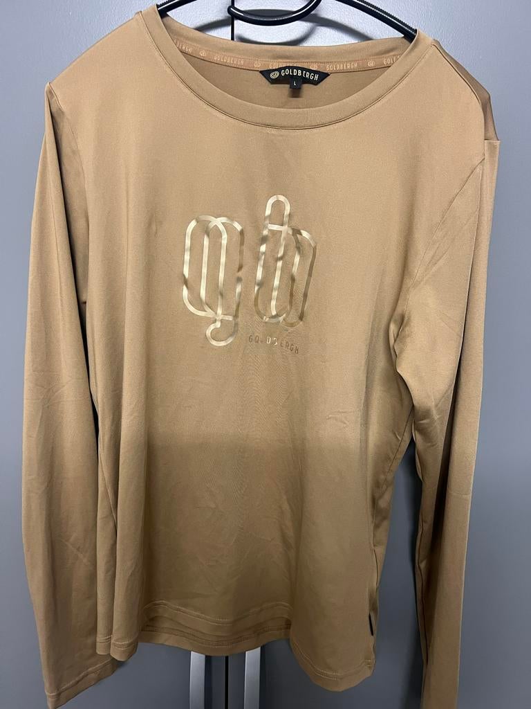 Goldbergh Shirt - Maat L, Beige, Maat 42/44 (L), Ophalen of Verzenden, Zo goed als nieuw