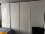 Witte IKEA Pax Kast met Schuifdeuren (3 meter breed), Huis en Inrichting, Strakke  Pax kast, Metaal, Gebruikt, 200 cm of meer