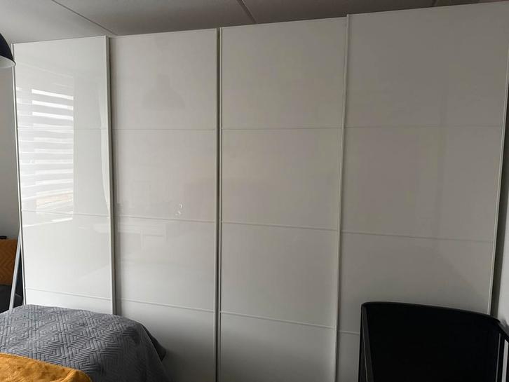 Witte IKEA Pax Kast met Schuifdeuren (3 meter breed), Huis en Inrichting, Kasten | Kledingkasten, Gebruikt, 200 cm of meer, 200 cm of meer