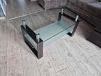 Glazen salontafel 110x65 45cm hoog, Ophalen, 100 tot 150 cm, 50 tot 100 cm, Minder dan 50 cm