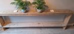Steigerhouten Sidetable met Stroom & USB, Ophalen, Nieuw, 200 cm of meer, 25 tot 50 cm