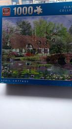 King puzzel classic collection april cottage 1000 stukjes, Gebruikt, Ophalen of Verzenden, 500 t/m 1500 stukjes, Legpuzzel