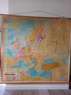 Landkaart Europa, Antiek en Kunst, Antiek | Schoolplaten, Ophalen, Aardrijkskunde