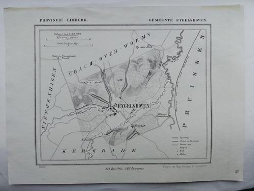 18 / Eygelshoven Kerkrade Limburg Litho uit 1866 J. Kuyper, Antiek en Kunst, Kunst | Litho's en Zeefdrukken, Ophalen of Verzenden