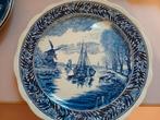Delfts Blauw Sierbord met Molen en Boot, Ophalen of Verzenden
