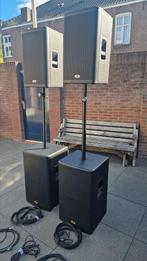 Dynacord PA Set -  2x PowerSub PSD212 - 2x Dynacord A112a, Overige typen, Zo goed als nieuw, 120 watt of meer, Ophalen