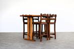 vintage bartafel met stoelen | eettafel | barkrukken | jaren, Gebruikt, Timbeije@hotmail.com, Ophalen of Verzenden, Lemmer