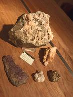 5 kristallen waaronder Stilbiet Zeoliet en Amethist, Verzamelen, Mineralen en Fossielen, Ophalen of Verzenden, Mineraal