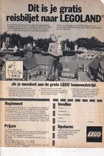 Retro reclame 1977 Lego speelgoed wedstrijd Legoland, Overige typen, Ophalen of Verzenden