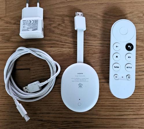 Chromecast GZRNL met Google TV - 4K HDR - Wit, Audio, Tv en Foto, Mediaspelers, Zo goed als nieuw, Zonder harde schijf, HDMI, Ophalen of Verzenden