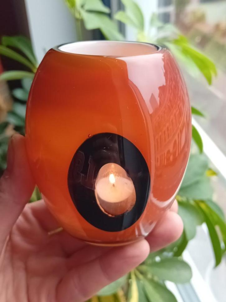 vintage murano glazen kaarsvaas, Antiek en Kunst, Antiek | Glas en Kristal, Verzenden