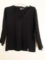 (21) Dames blouse/shirt met pailletten, zwart, maat M., Kleding | Dames, Blouses en Tunieken, Ophalen of Verzenden, Zo goed als nieuw