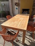 Teak houten tuintafel, Ophalen, Gebruikt, Eettafel, Teakhout