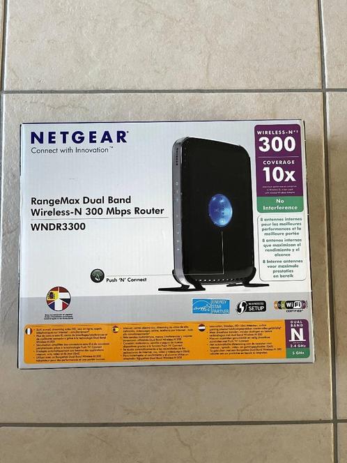 Netgear RangeMax Dual Band Wireles-N 300Mbps router WNDR3300, Computers en Software, Routers en Modems, Gebruikt, Router, Ophalen of Verzenden