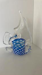 Maanvis Tjechië Iris Glas Presse-papier Sculptuur Blauw, Antiek en Kunst, Antiek | Glas en Kristal, Ophalen of Verzenden
