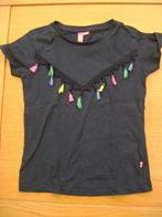Donkerblauw t-shirt met kwastjes - maat 116, Kinderen en Baby's, Kinderkleding | Maat 116, Ophalen of Verzenden, Gebruikt, Meisje