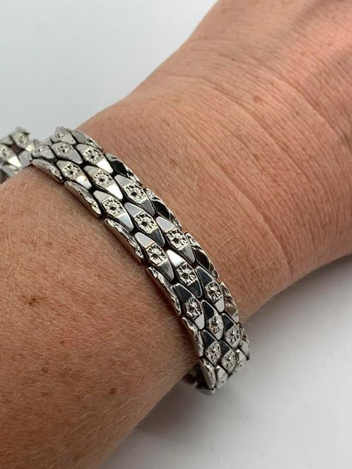 V819 Prachtige 800 zilveren armband, Sieraden, Tassen en Uiterlijk, Antieke sieraden, Armband, Zilver, Ophalen of Verzenden