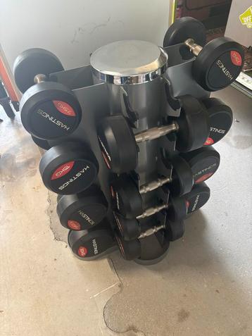 Dumbbell Set met Rek - Zo Goed Als Nieuw beschikbaar voor biedingen