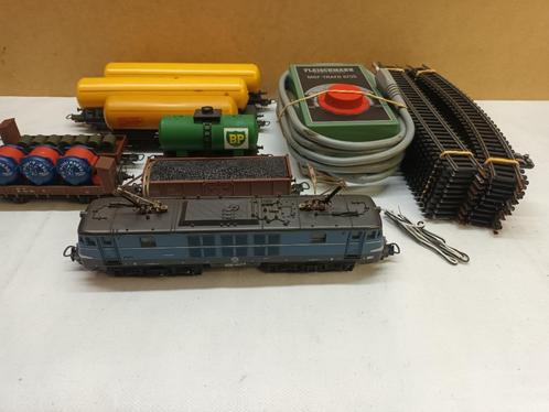 LIMA OLIE TREIN MET RAILS EN 6 WAGONS EN E.LOK TRAFO, Hobby en Vrije tijd, Modeltreinen | H0, Gebruikt, Treinset, Gelijkstroom