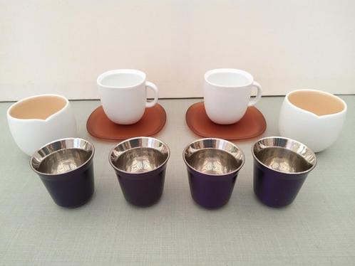 Nespresso  - 2 x Lungo - 2 x Kop en schotel - 4 x Espresso, Huis en Inrichting, Keuken | Servies, Nieuw, Kop(pen) en/of Schotel(s)