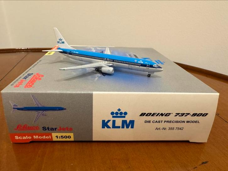 StarJets KLM Boeing 737-900 1/500 diecast schaalmodel, Verzamelen, Luchtvaart en Vliegtuigspotten, Zo goed als nieuw, Schaalmodel
