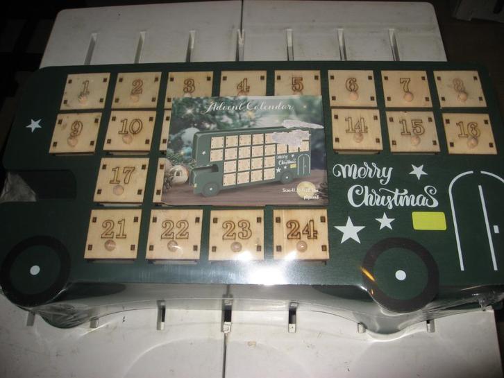 Adventkalender autobus box voor Kerst, Diversen, Kerst, Nieuw, Ophalen of Verzenden
