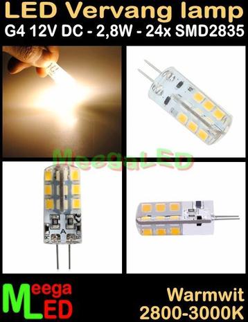 LED G4 Caravan LEDspot lamp rond 24 SMD2835 - 12V - 2,8 Watt