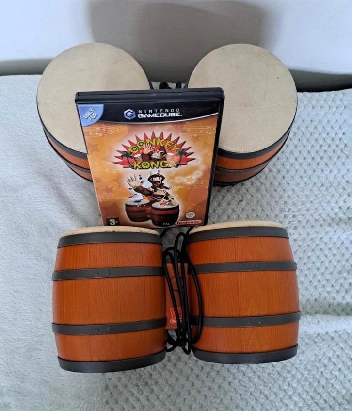 Gamecube Donkey Konga met bongo's, Spelcomputers en Games, Games | Nintendo GameCube, Gebruikt, Muziek, 3 spelers of meer, Vanaf 3 jaar