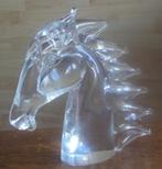glazen paard, volglazen paarden beeld, helder glas, massief, Ophalen of Verzenden